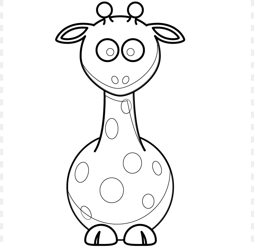Giraffe Giant Panda Cuteness Clip Art, PNG, 800x800px, Giraffe, Black, Black And White, Blog, Cartoon Download Free
