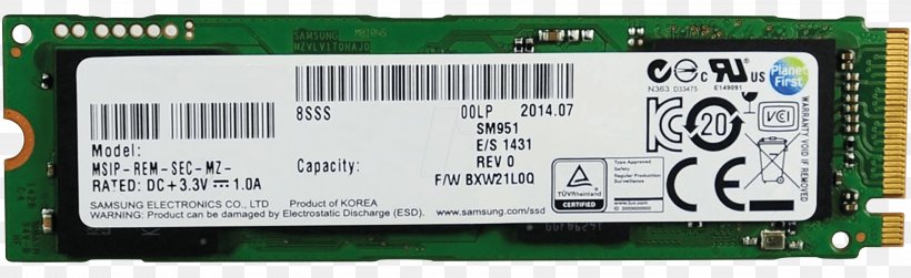 Hewlett-Packard Intel Samsung SM951 M.2 PCI Express 3.0 SSD, PNG, 2953x905px, Hewlettpackard, Advanced Host Controller Interface, Computer Accessory, Computer Component, Computer Data Storage Download Free