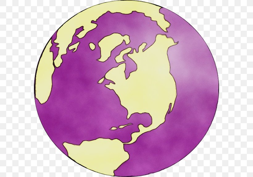 Purple Violet Pink Globe World, PNG, 600x575px, Watercolor, Earth, Globe, Paint, Pink Download Free