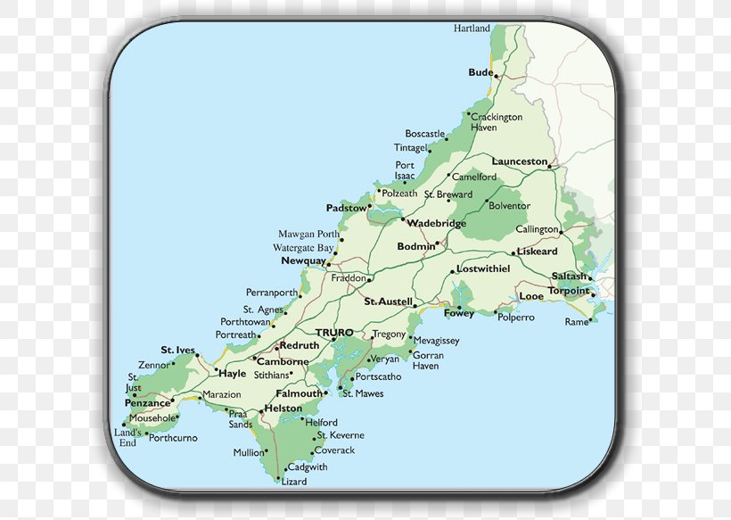 Falmouth Tintagel St Ives Map Land's End, PNG, 624x583px, Falmouth, Area, Blank Map, Cornish, Cornwall Download Free