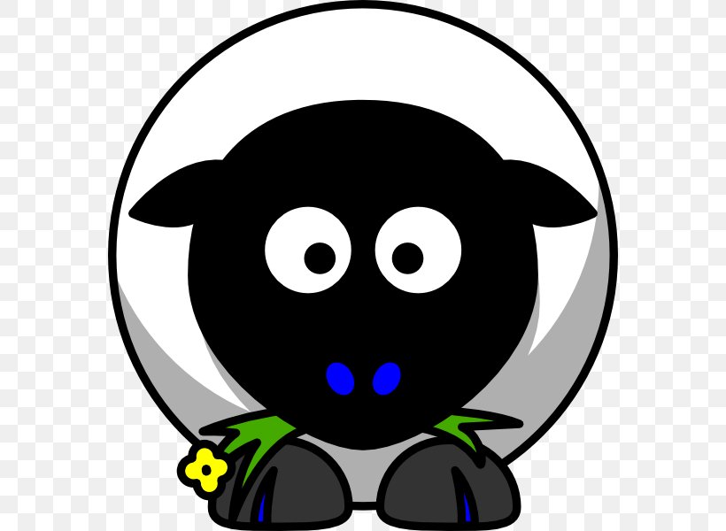 Sheep Goat Clip Art Vector Graphics Openclipart, PNG, 576x600px, Sheep, Artwork, Black, Black And White, Cartoon Download Free