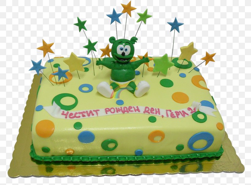 Birthday Cake Torte Gummy Bear Sugar Cake Cake Decorating, PNG, 800x605px, Birthday Cake, Baking, Bear, Buttercream, Cake Download Free