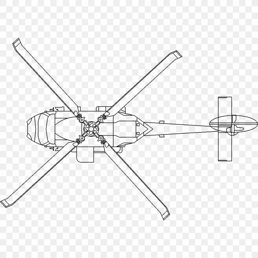 Helicopter Rotor Propeller White, PNG, 1000x1000px, Helicopter Rotor, Black And White, Diagram, Drawing, Hardware Accessory Download Free