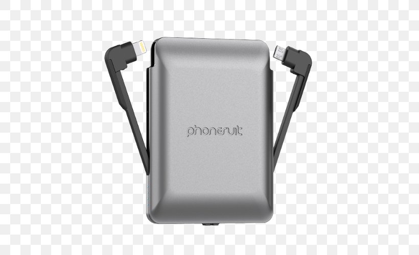 Battery Charger Lightning PhoneSuit Journey All-In-One Charger For IPhone Power Bank Electric Battery, PNG, 500x500px, Battery Charger, Ampere Hour, Apple, Battery Pack, Electric Battery Download Free