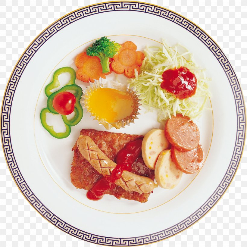 Full Breakfast Food Ham Sausage, PNG, 2583x2584px, Breakfast, Asian Food, Cuisine, Dish, Dishware Download Free