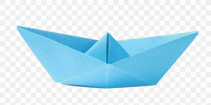 Paper Origami Blue Boat, PNG, 1000x498px, Paper, Aqua, Art Paper, Azure, Blue Download Free