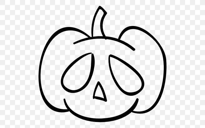 Pumpkin Halloween Jack-o'-lantern Clip Art, PNG, 512x512px, Pumpkin, Area, Black, Black And White, Calabaza Download Free