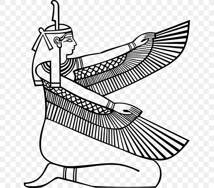 Ancient Egyptian Deities Maat Coloring Book Goddess, PNG, 637x720px, Ancient Egypt, Ancient Egyptian Deities, Area, Art Of Ancient Egypt, Artwork Download Free