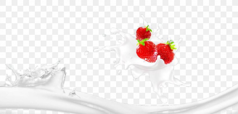 Strawberry Milk Splash Wallpaper, PNG, 1157x555px, Strawberry, Computer, Floral Design, Flower, Food Download Free