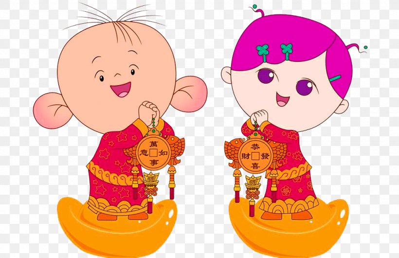 Cartoon Chinese New Year, PNG, 1024x663px, Cartoon, Art, Big Ear Tutu,  Child, Chinese New Year Download