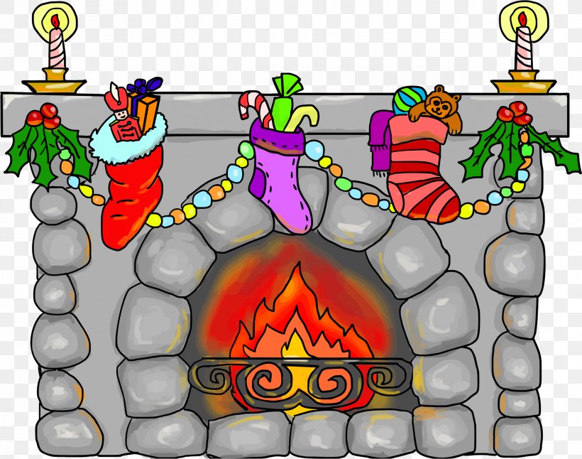 Clip Art Christmas Day Santa Claus Fireplace, PNG, 2338x1842px, Christmas Day, Chimney, Christmas Stockings, Christmas Tree, Christmas Village Download Free