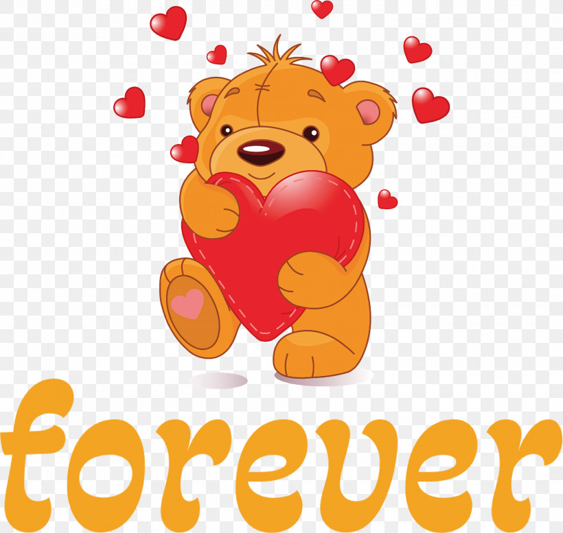 Love Forever Valentines Day, PNG, 2999x2844px, Love Forever, Bears, Cuteness, Giant Panda, Heart Download Free