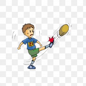 Football - Cartoon Boy Illustration PNG