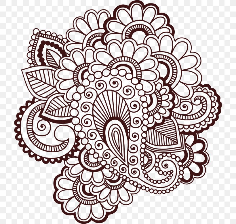 Henna Mehndi Drawing Clip Art, PNG, 724x778px, Henna, Area, Art, Artwork, Black And White Download Free