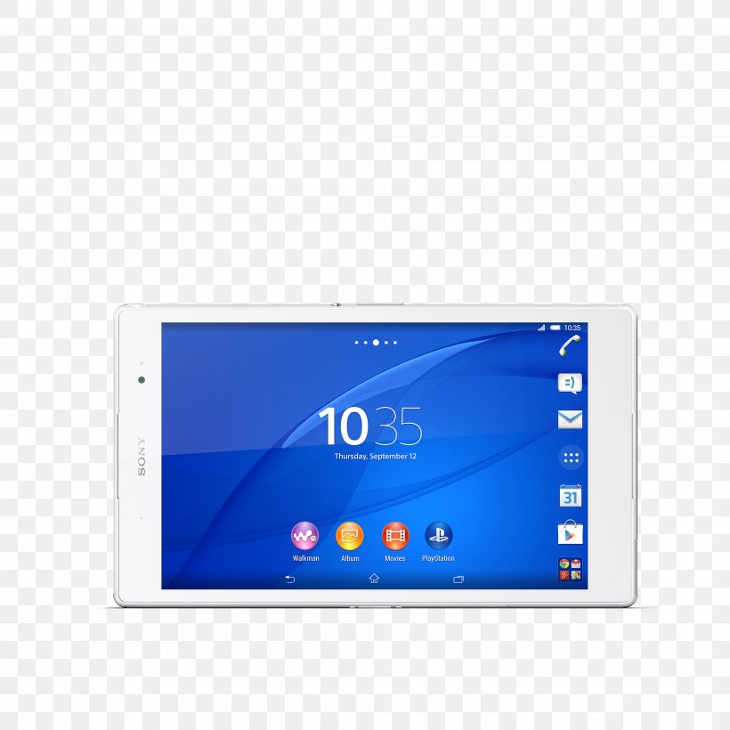 Sony Xperia Z4 Tablet Sony Xperia Z3 Compact Sony Xperia Z3 Tablet Compact Sony Xperia Z3+, PNG, 2000x2000px, Sony Xperia Z4 Tablet, Android, Display Device, Electric Blue, Electronic Device Download Free