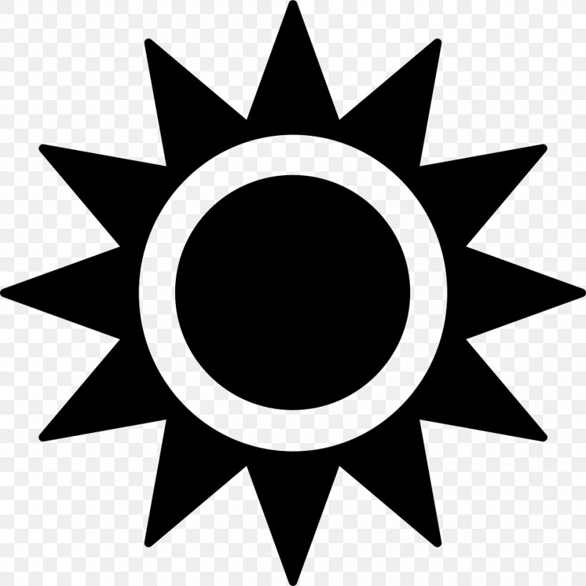 Shape Sunlight Sunset, PNG, 980x980px, Shape, Area, Black And White, Point, Star Download Free
