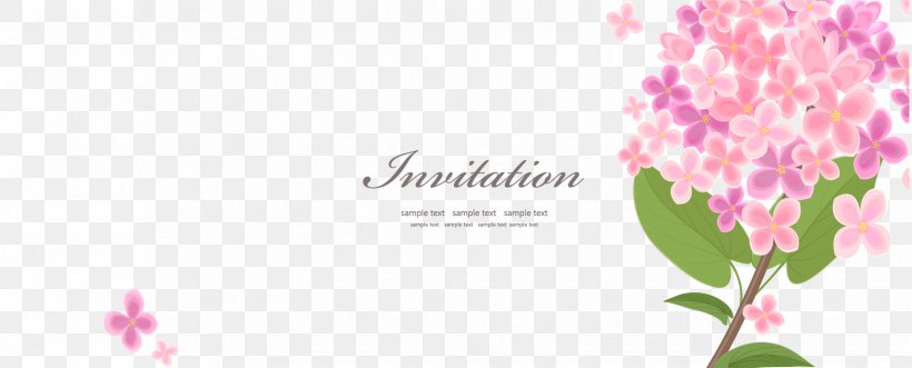Wedding Invitation Greeting Card Flower Illustration, PNG, 1652x667px, Wedding Invitation, Art, Brand, Flora, Floral Design Download Free