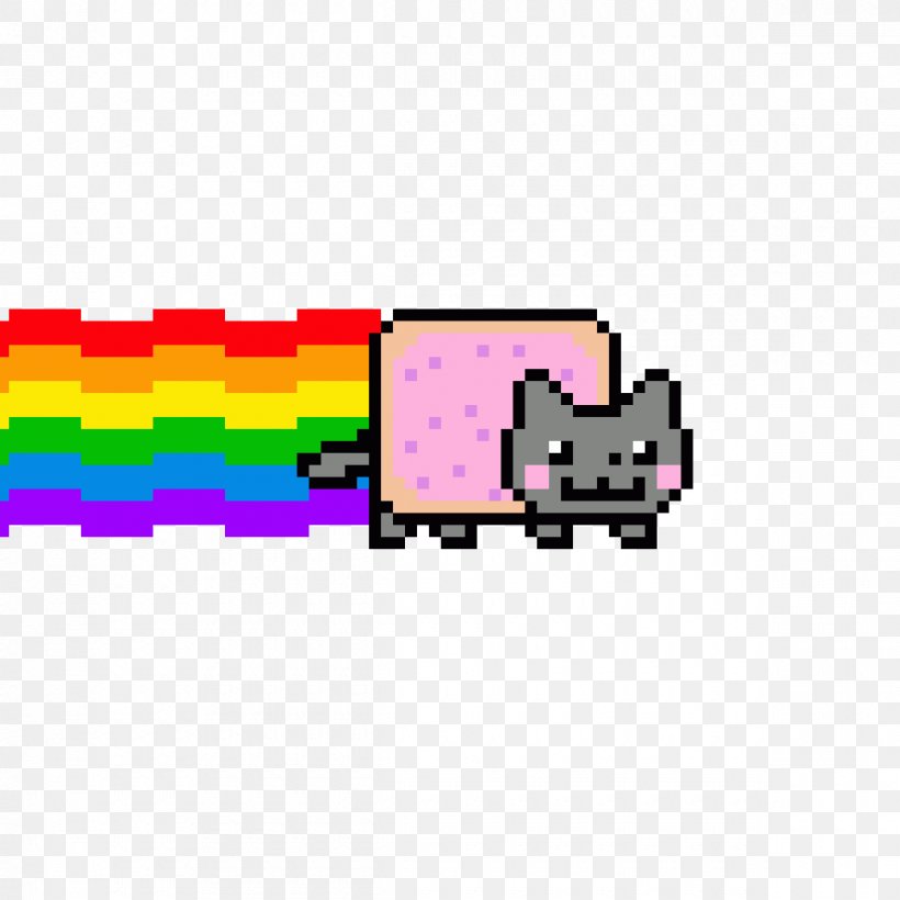 Nyan Cat Clip Art Pixel Art, PNG, 1200x1200px, Nyan Cat, Area, Cat, Drawing, Magenta Download Free