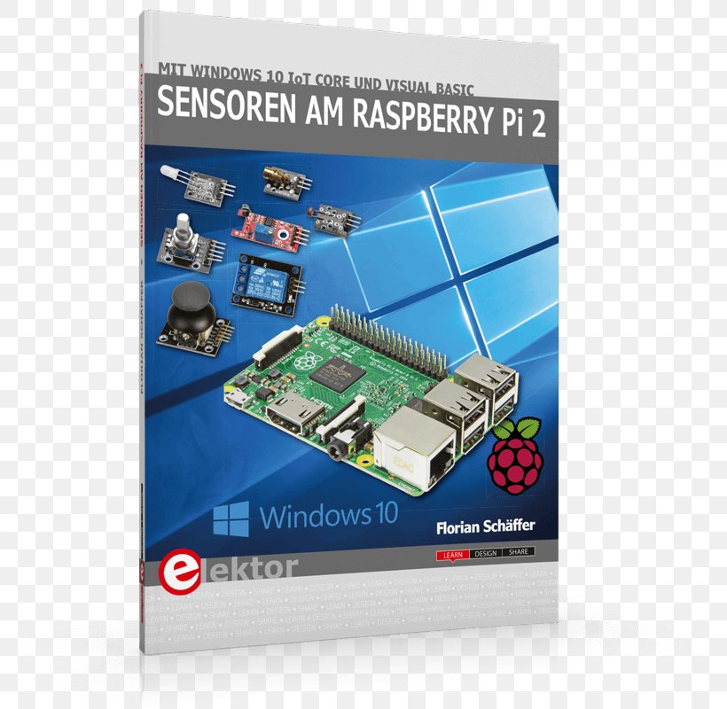 Sensoren Aan De Raspberry Pi 2: Met Windows 10 IoT Core En Visual Basic Microcontroller Electronics Elektor, PNG, 800x800px, Microcontroller, Arduino, Author, Book, Computer Software Download Free