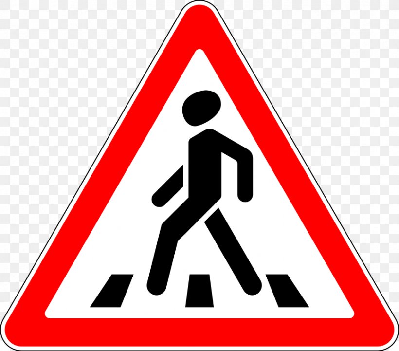 Danger Road Sign In France Pedestrian Crossing Traffic Sign Traffic Code, PNG, 868x764px, Danger Road Sign In France, Area, Brand, Logo, Oneway Traffic Download Free