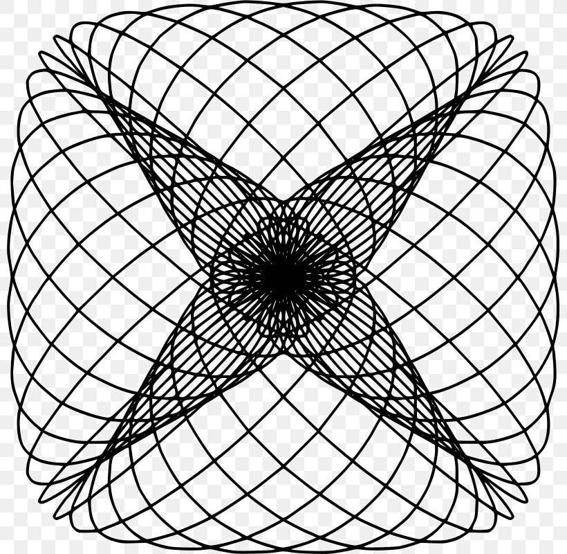 Spirograph Laptop Color Clip Art, PNG, 799x800px, Spirograph, Area, Basket, Black And White, Clothing Download Free