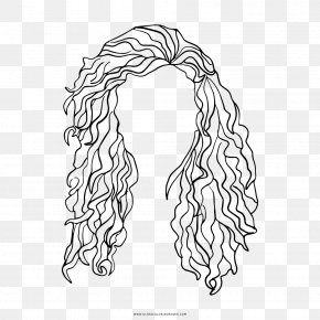 Hair - Line Art Drawing Hair Coloring Book PNG