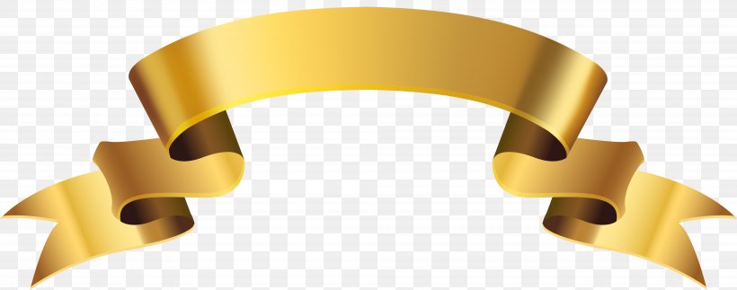 gold ribbon banner clip art