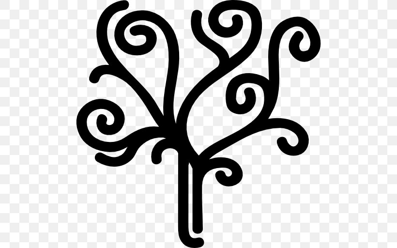Spiral Tree Shape, PNG, 512x512px, Spiral, Artwork, Black And White, Body Jewelry, Flower Download Free