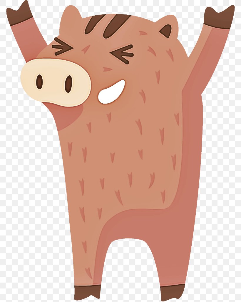 Cartoon Pink Nose Snout Animal Figure, PNG, 780x1026px, Cartoon, Animal Figure, Fawn, Livestock, Nose Download Free