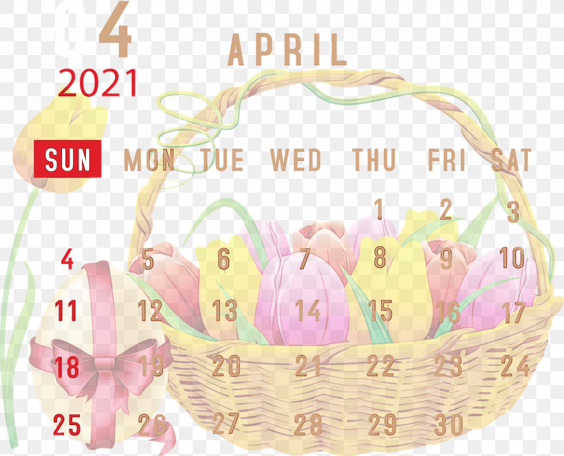 Easter Egg, PNG, 3000x2426px, 2021 Calendar, April 2021 Printable Calendar, Basket, Easter Egg, Egg Download Free