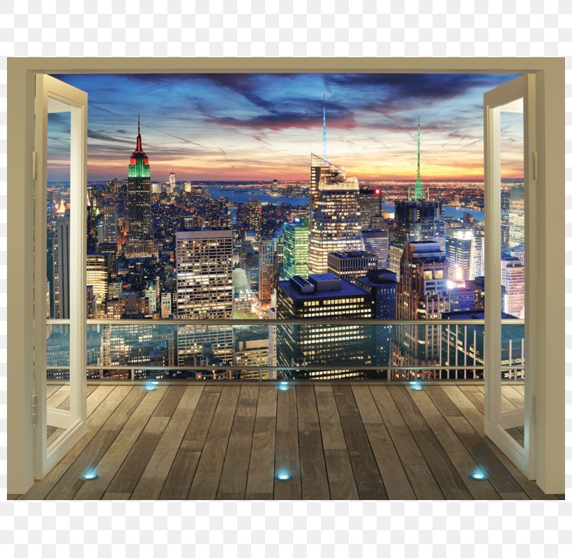 New York City New City Mural Skyline Wallpaper, PNG, 800x800px, New York City, City, Cityscape, Decorative Arts, Interior Design Services Download Free