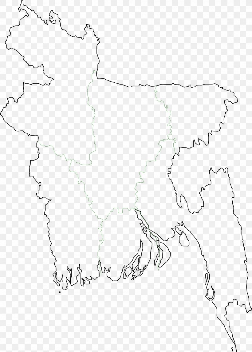 Chittagong Mapa Polityczna Blank Map Vector Map, PNG, 2000x2793px, Chittagong, Area, Artwork, Bangladesh, Black And White Download Free
