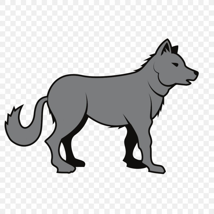 Gray Wolf Clip Art, PNG, 1024x1024px, Gray Wolf, Aullido, Black, Black And White, Carnivoran Download Free