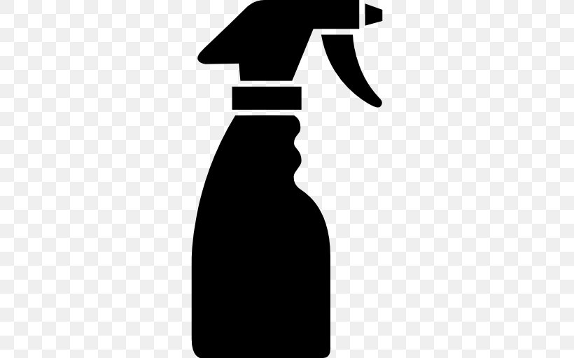 Spray Bottle Silhouette, PNG, 512x512px, Spray Bottle, Aerosol Spray, Blackandwhite, Bottle, Cleaning Download Free