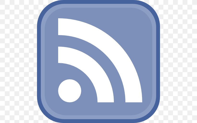 Web Feed RSS Blog, PNG, 512x512px, Web Feed, Area, Blog, Blue, Brand Download Free