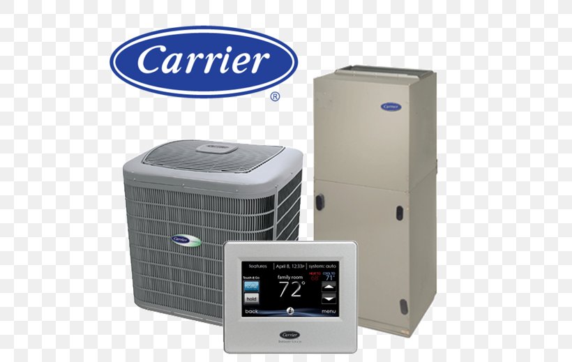 Furnace HVAC Air Conditioning Geothermal Heat Pump, PNG, 535x519px, Furnace, Air Conditioning, Carrier Corporation, Central Heating, Duct Download Free