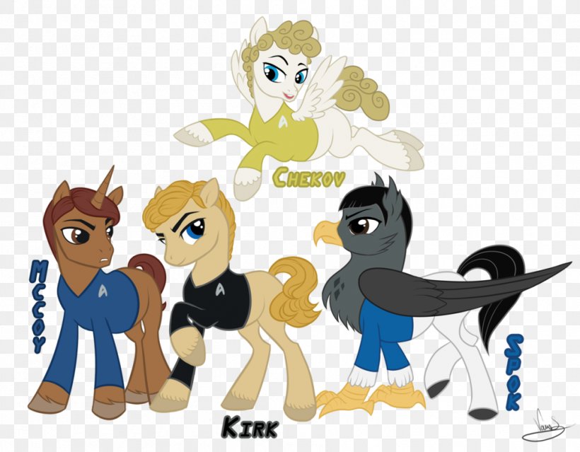 Pony Leonard McCoy Spock Pavel Chekov James T. Kirk, PNG, 1012x789px, Pony, Animal Figure, Art, Carnivoran, Cartoon Download Free