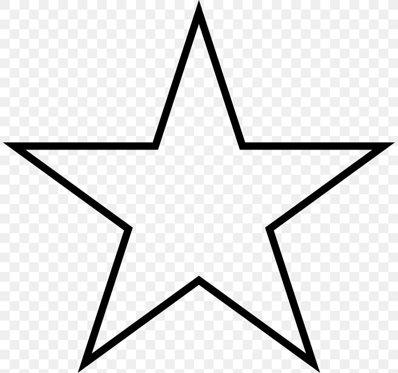 Five-pointed Star Star Polygons In Art And Culture Symbol Drawing, PNG, 808x768px, Fivepointed Star, Area, Black, Black And White, Decagon Download Free