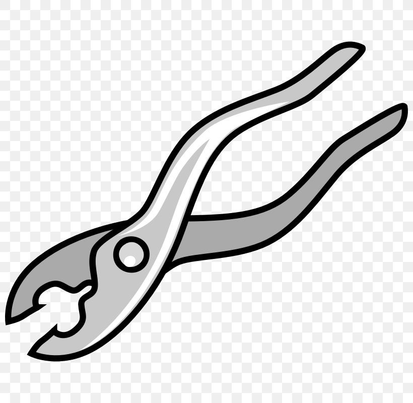 Hand Tool Lineman's Pliers Needle-nose Pliers Clip Art, PNG, 800x800px, Hand Tool, Beak, Black And White, Diagonal Pliers, Finger Download Free