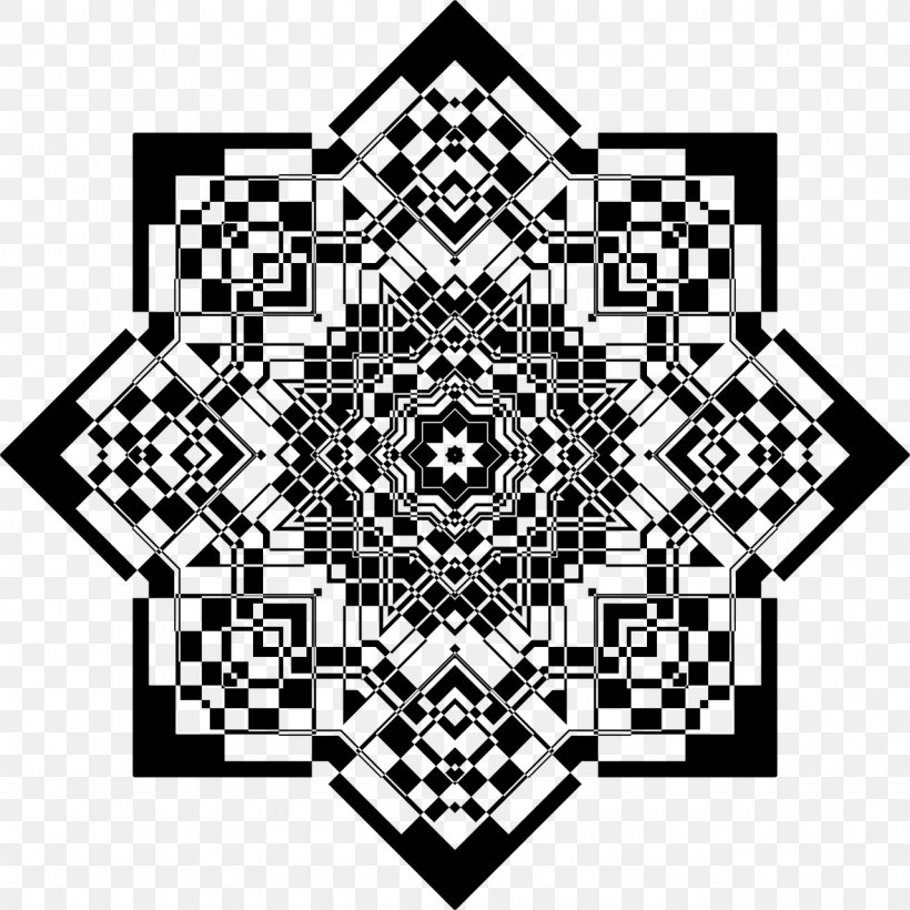 Black And White Geometry Art Fractal, PNG, 1280x1280px, Watercolor, Cartoon, Flower, Frame, Heart Download Free