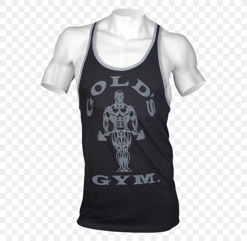 Gold's Gym Fitness Centre Bodybuilding Weight Training Sleeveless Shirt, PNG, 800x800px, Fitness Centre, Black, Bodybuilding, Brand, Clothing Download Free