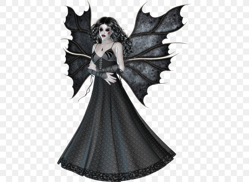 Gothic Transparent Picture, PNG, 443x600px, Fairy, Black And White, Blog, Costume Design, Drawing Download Free
