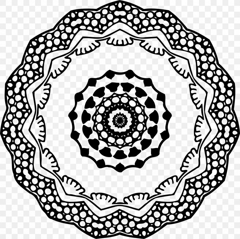 Clip Art, PNG, 2390x2384px, Floral Design, Area, Black And White, Doily, Drawing Download Free