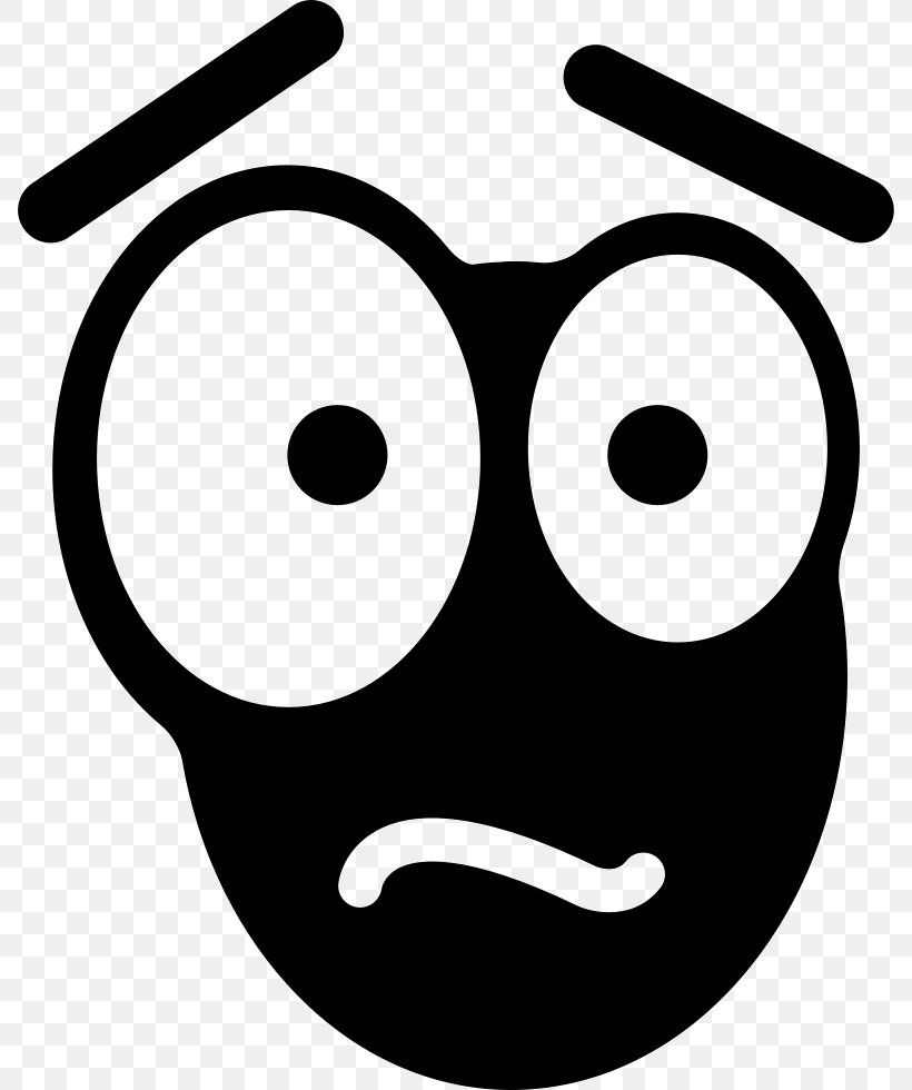 Emoticon Smiley Fear Clip Art, PNG, 788x980px, Emoticon, Black And White, Emotion, Face, Facial Expression Download Free