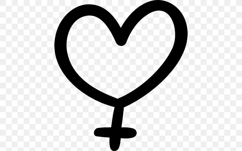 Gender Symbol Female Sign, PNG, 512x512px, Gender Symbol, Area, Black And White, Female, Gender Download Free