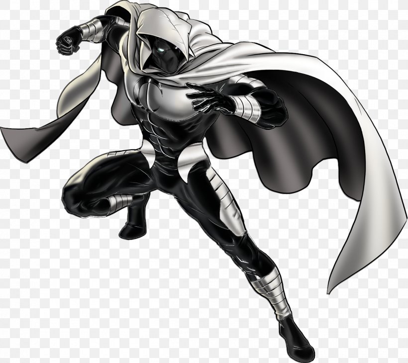 Marvel: Avengers Alliance Moon Knight Spider-Man Wikia, PNG, 1315x1172px, Marvel Avengers Alliance, Action Figure, Automotive Design, Avengers, Black And White Download Free