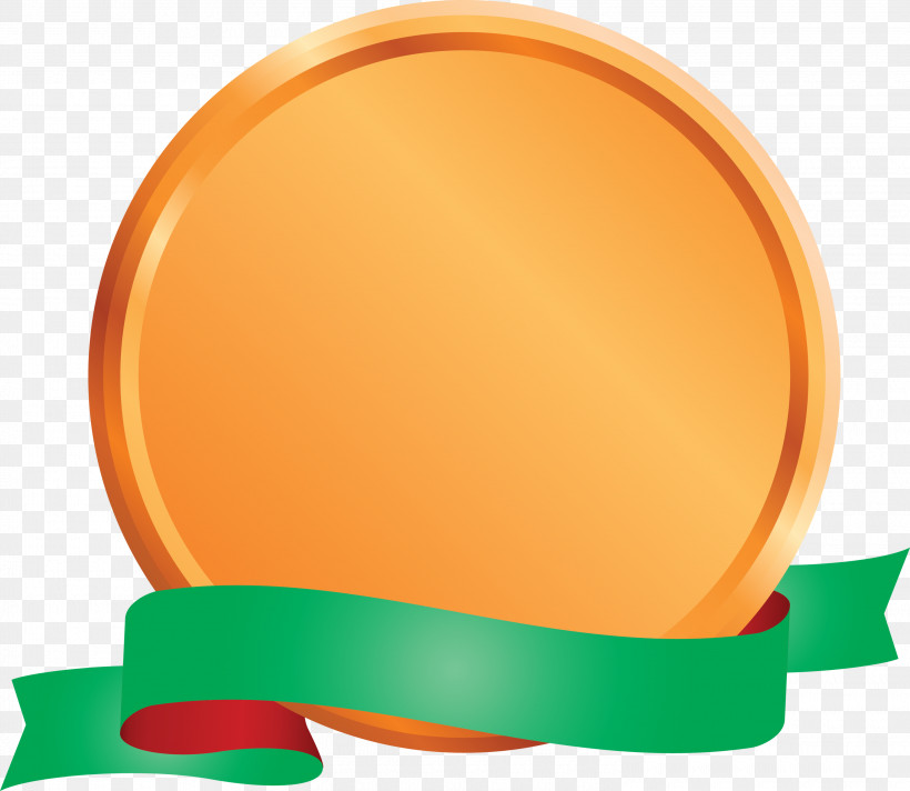 Emblem Ribbon, PNG, 3000x2606px, Emblem Ribbon, Green, Orange, Yellow Download Free