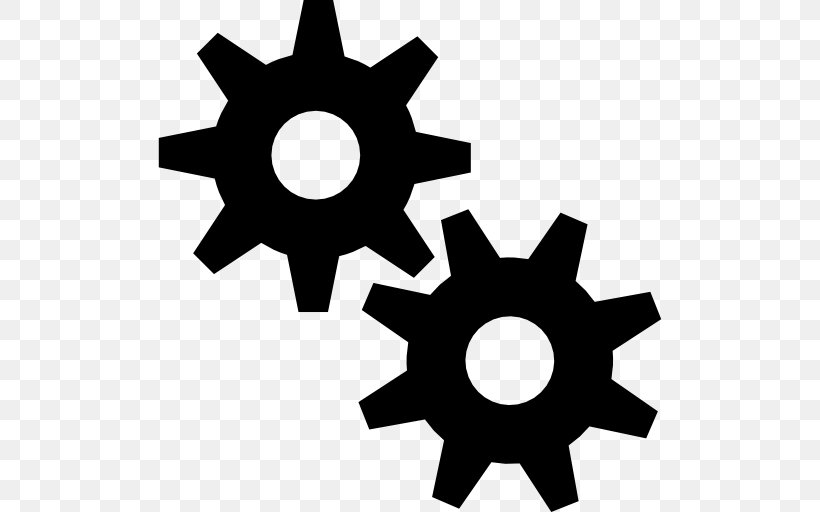 Gear, PNG, 512x512px, Gear, Black And White, Hardware Accessory, Javascript, Star Download Free