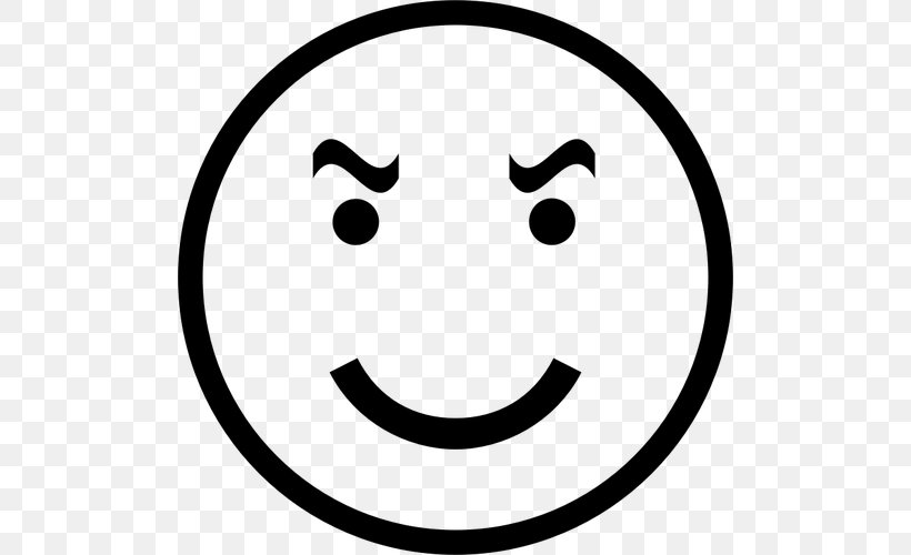 Emoticon Smiley Clip Art, PNG, 500x500px, Emoticon, Black And White, Emotion, Face, Facial Expression Download Free