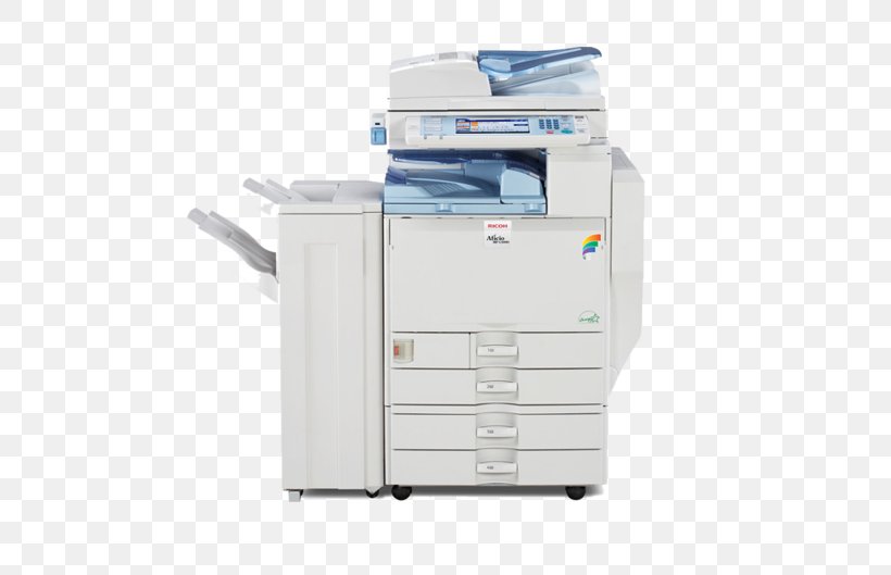 Ricoh Aficio SP C440DN Colour Laser Printer LAN Duplex Photocopier Multi-function Printer, PNG, 532x529px, Ricoh, Device Driver, Digital Imaging, Document, Gestetner Download Free